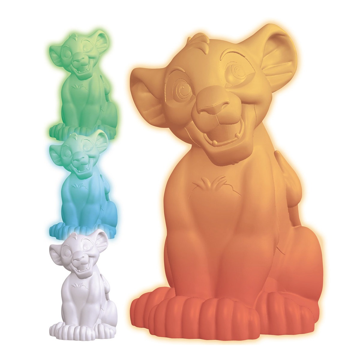 3D Løvernes Konge Simba farveskiftende Natlampe
