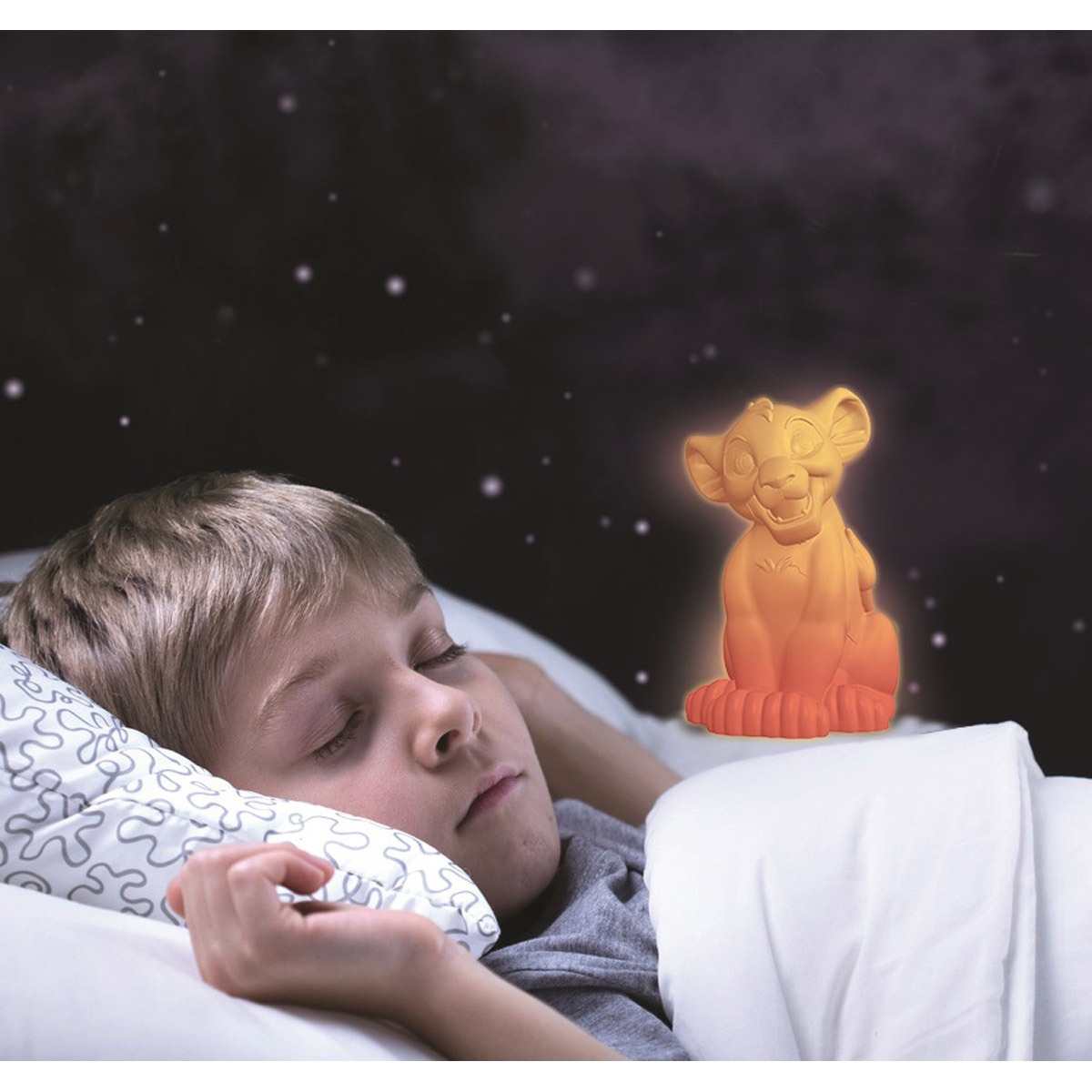 3D Løvernes Konge Simba farveskiftende Natlampe