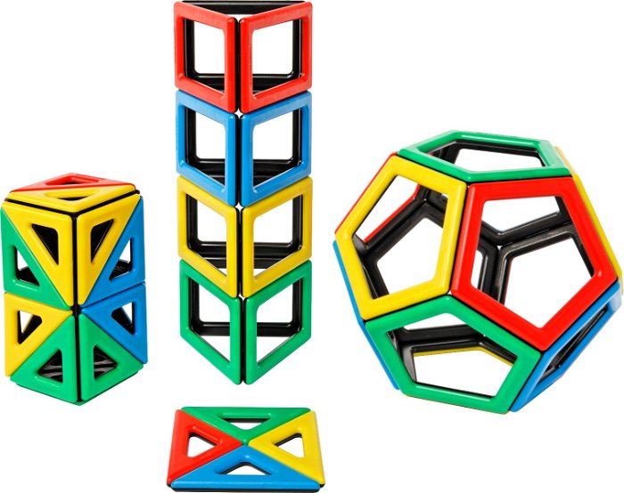 MAG Polydron | Sæt m. ekstra figurer | 48 dele