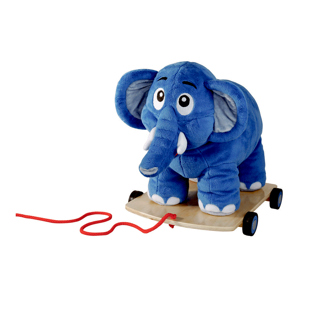 Bodil elefant lille på plade med hjul