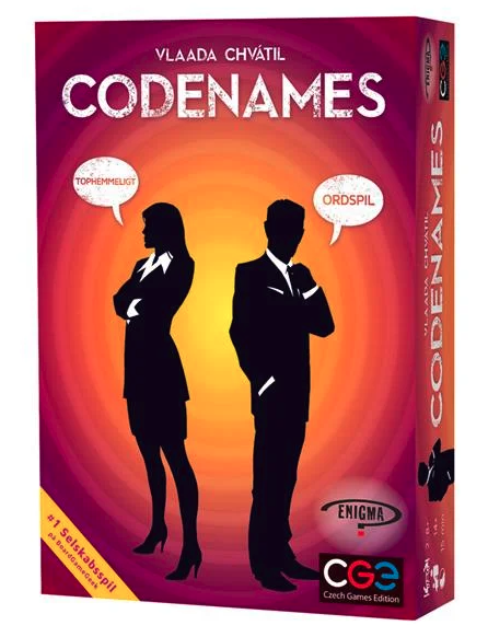 Codenames brætspil - Vinder af Guldbrikken 2016