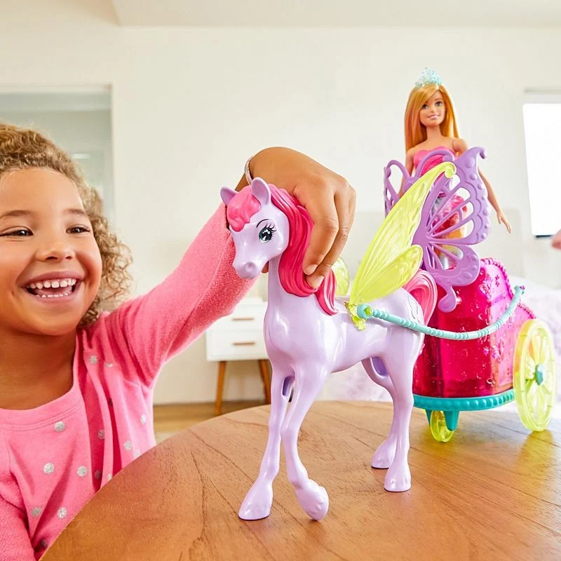 Barbie Chariot + Fantasy Hest & Prinsesse Dukke