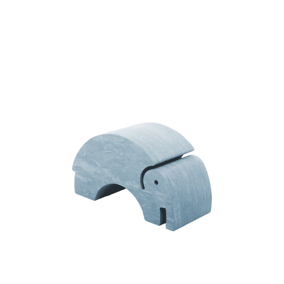 bObles - Medium Elephant - Marble Nature - Mist