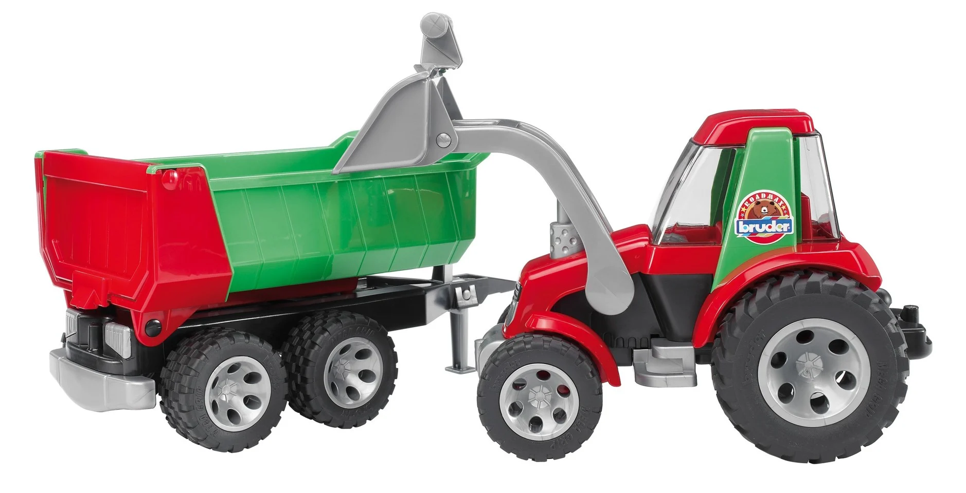 Bruder - Roadmax - Traktor m/Frontlæsser og Vogn