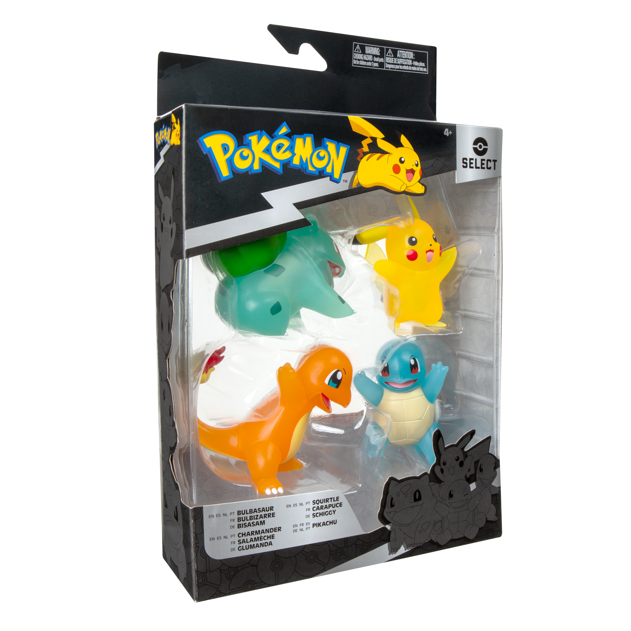 Pokémon - Select Translucent Battle Figur 4-pakke