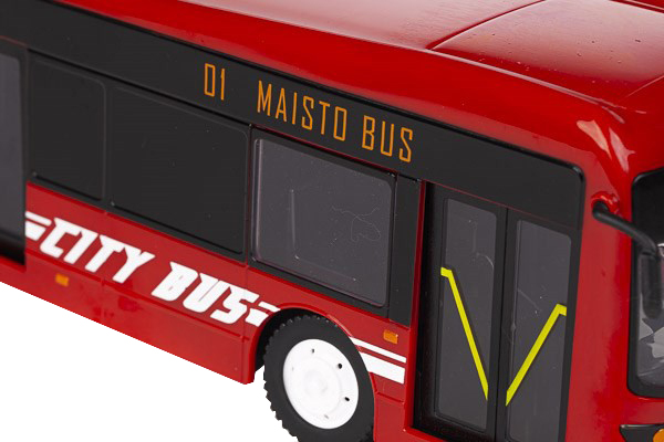 City Bus R/C Fjernstyret Bus 33cm 27Mhz - Rød
