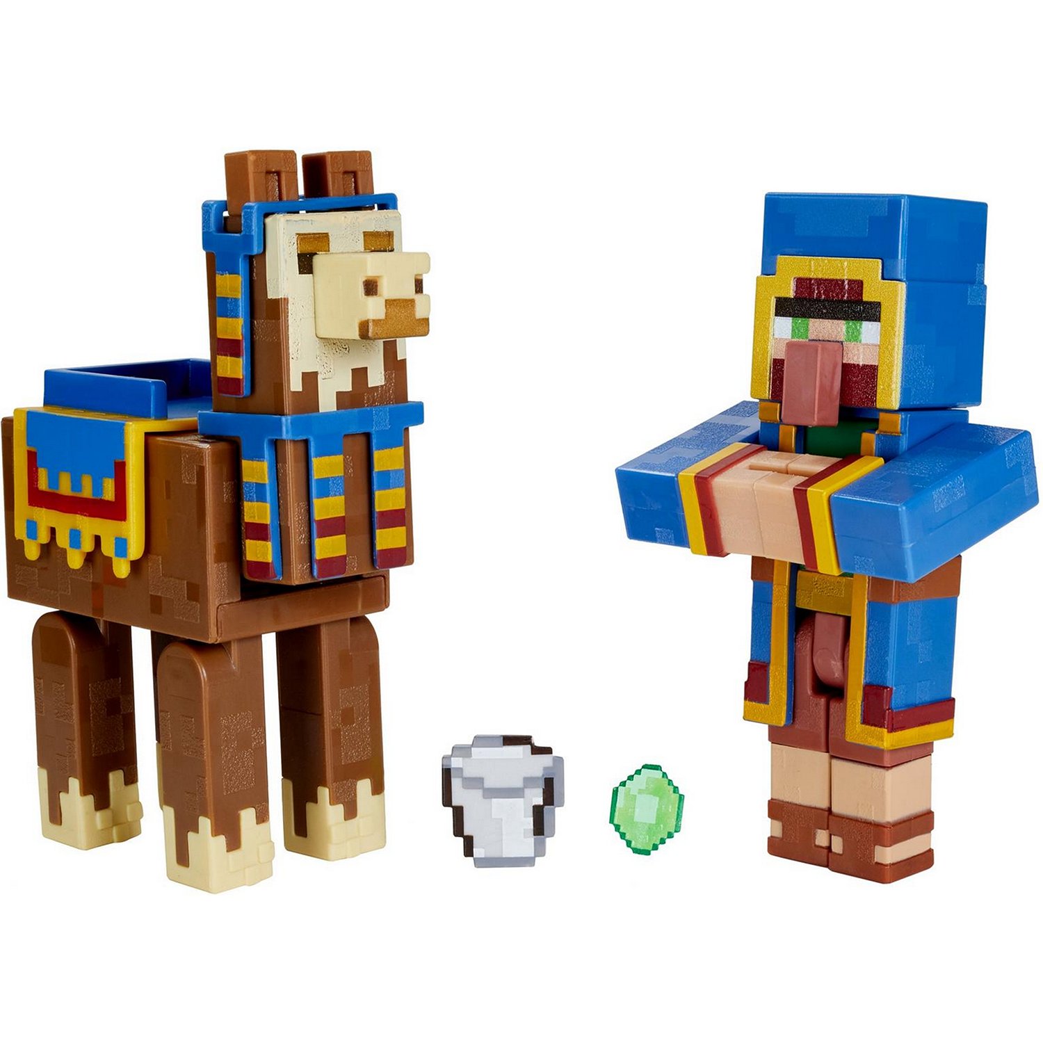 Craft-a-Block Wandering Trader and Llama Figur