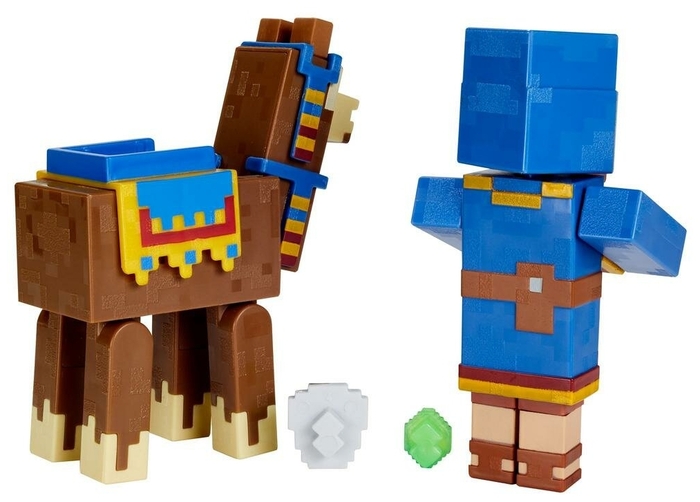 Craft-a-Block Wandering Trader and Llama Figur