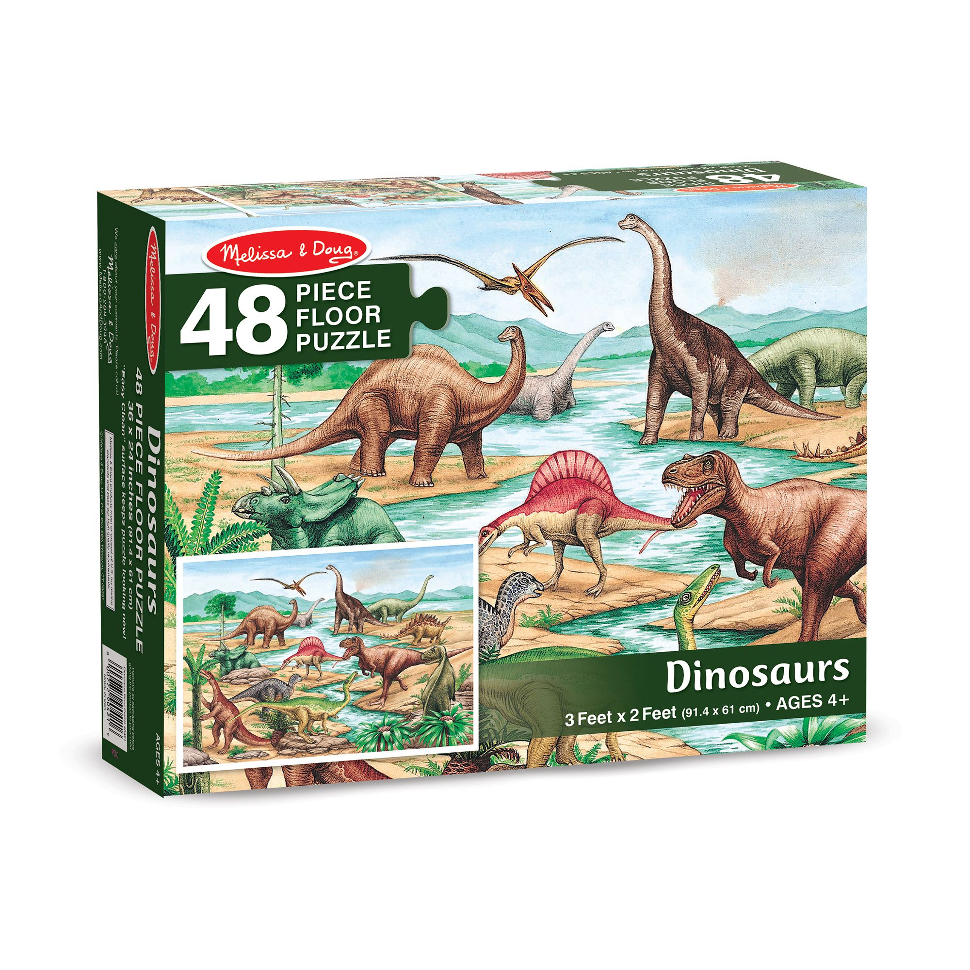 Dinosaurer Gulvpuslespil (48 stk)