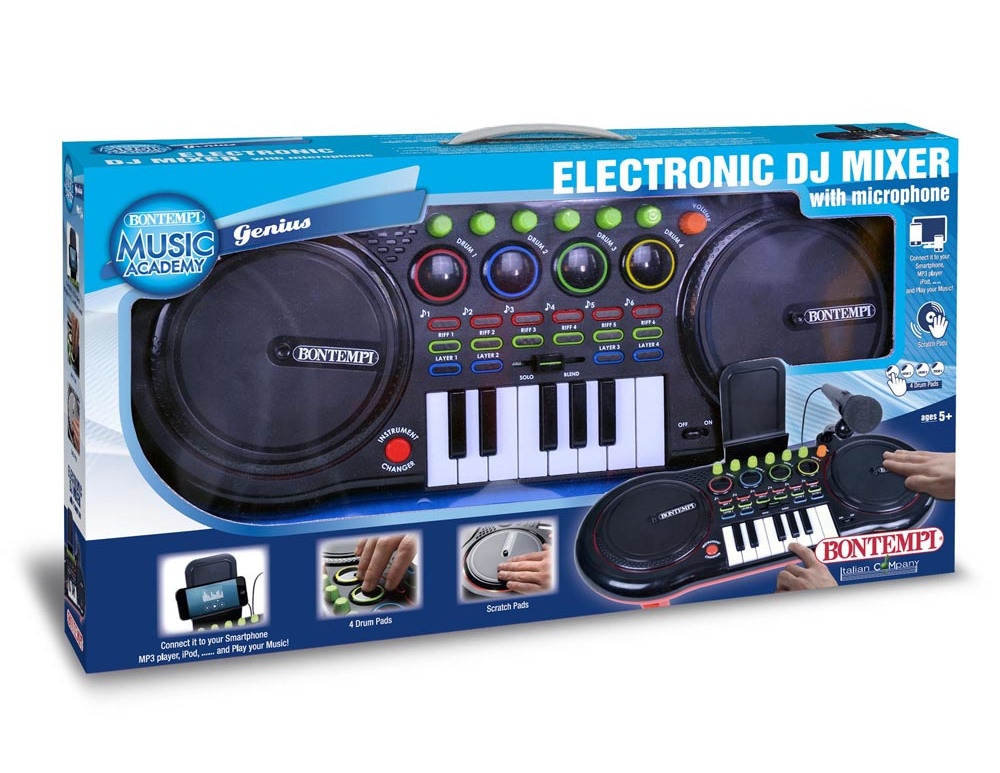 DJ-mixer med Mikrofon og Keyboard (181000)