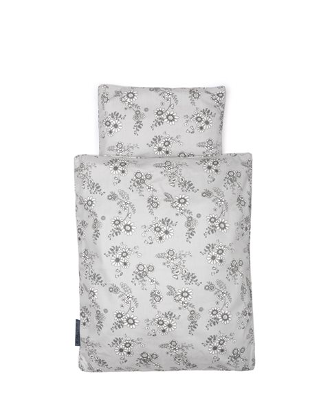 Doll Bedding - Grey Flower garden