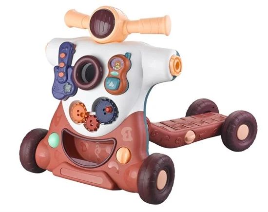 BabyDan - ActiSteps 4-in-1 Baby Activity Walker - Bordeaux