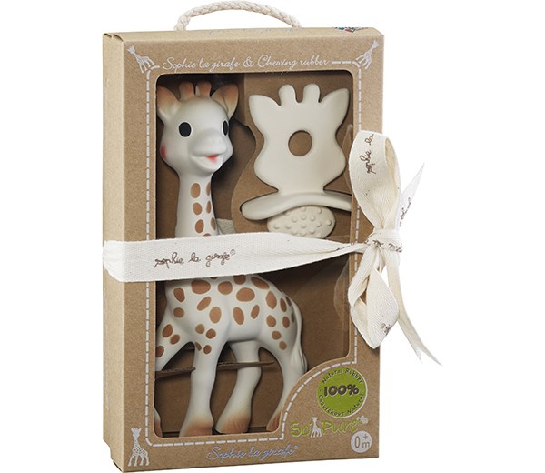 Gaveæske med Sophie la girafe og So’Pure bidering