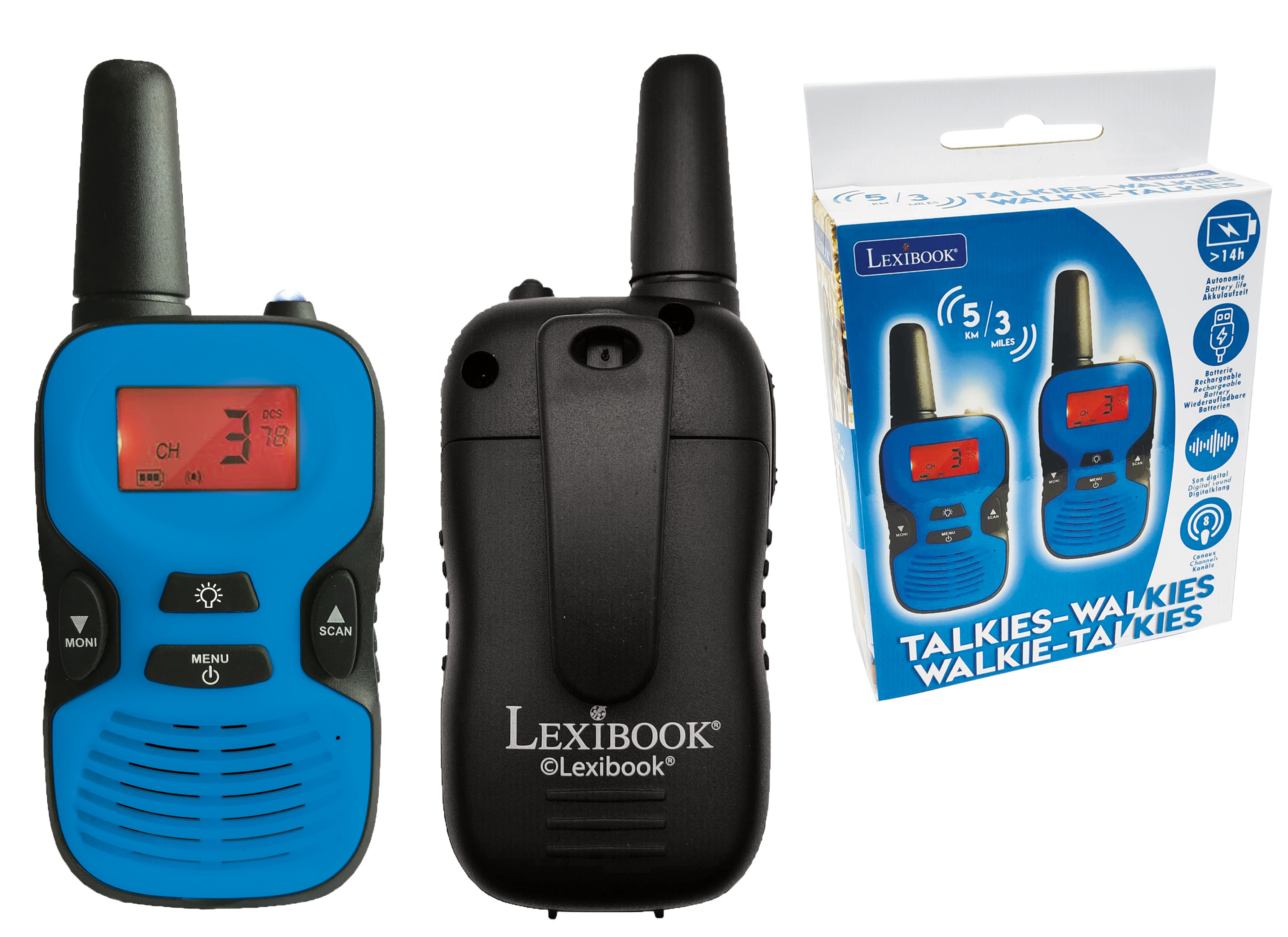 Genopladelige walkie talkies – 5km