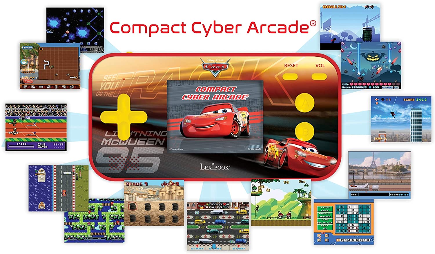 Håndholdt konsol Compact Cyber Arcade Disney Biler