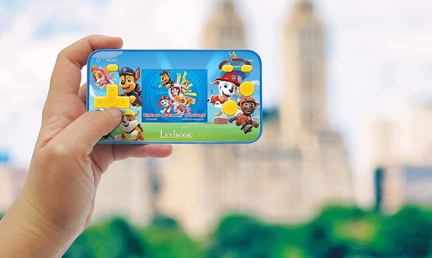 Håndholdt konsol Cyber Arcade® Pocket Paw Patrol - Skærm 1,8'' - 150 spil inkl. 10 med Paw Patrol