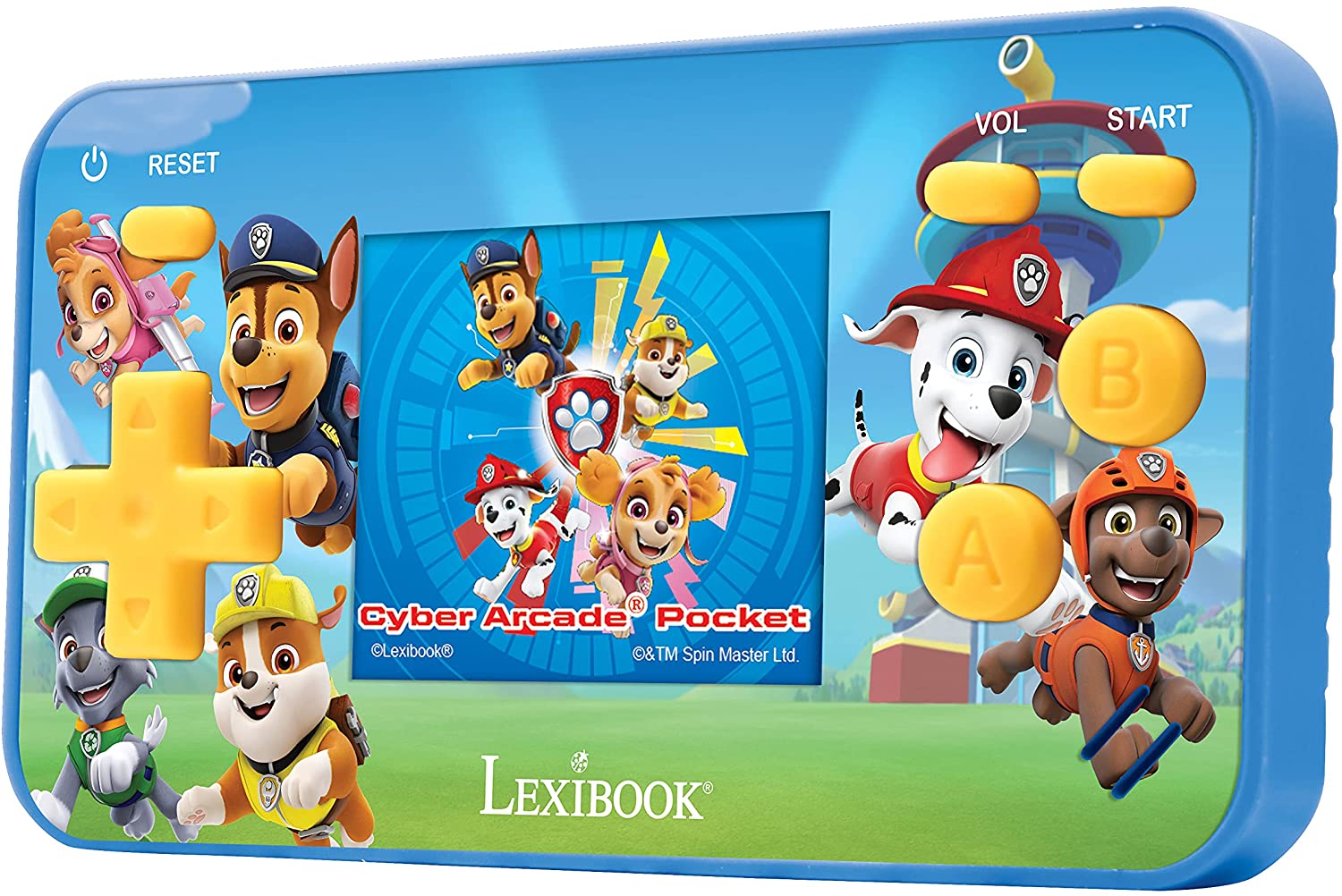 Håndholdt konsol Cyber Arcade® Pocket Paw Patrol - Skærm 1,8'' - 150 spil inkl. 10 med Paw Patrol