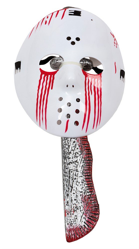 Halloween Bloody Jason - maske og machetekniv