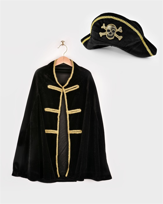 Piratkappe- og hat, str. 3-5-8-aar