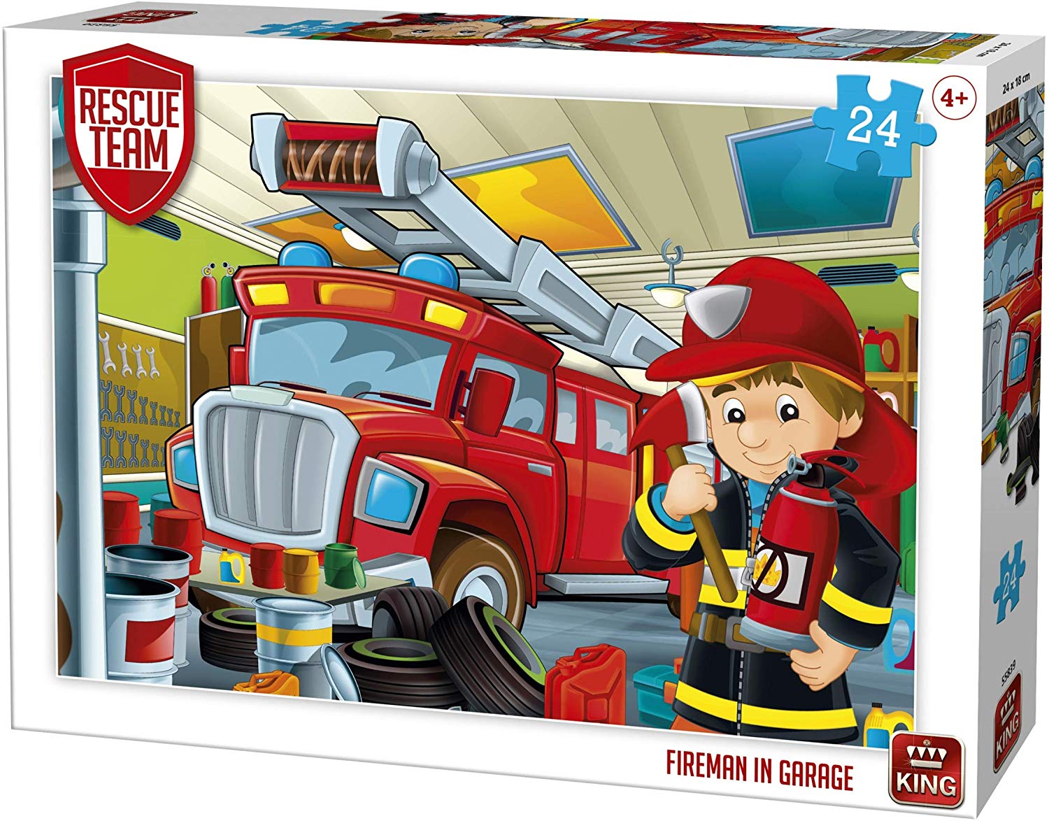 Puslespil med 24 brikker - brandmand