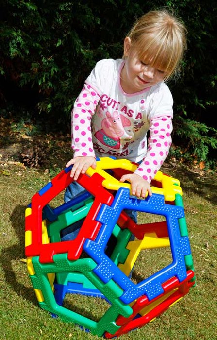 Polydron Large - Femkanter, 12 dele