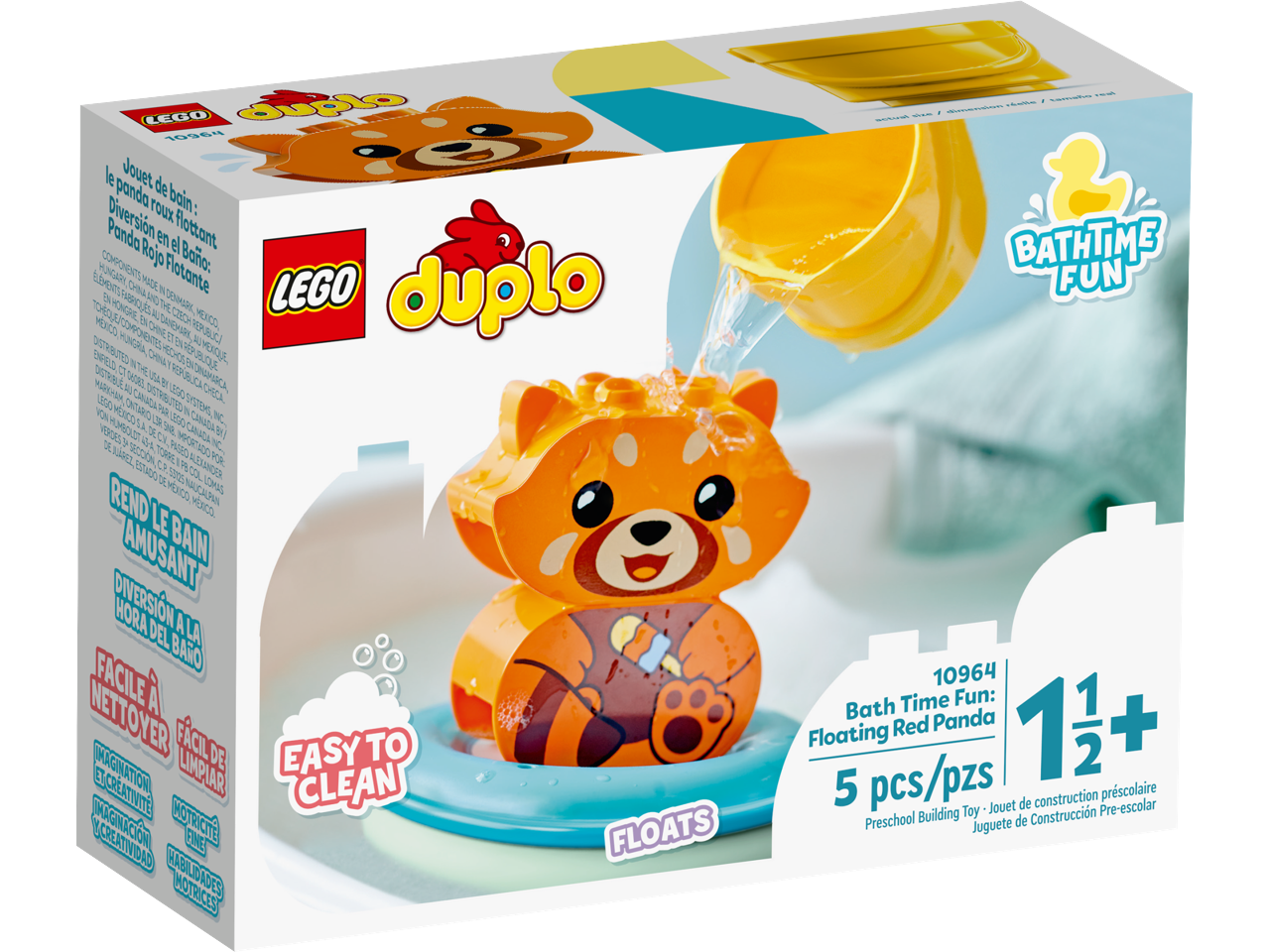 LEGO Duplo - Sjov i badet - Flydende rød panda (10964)