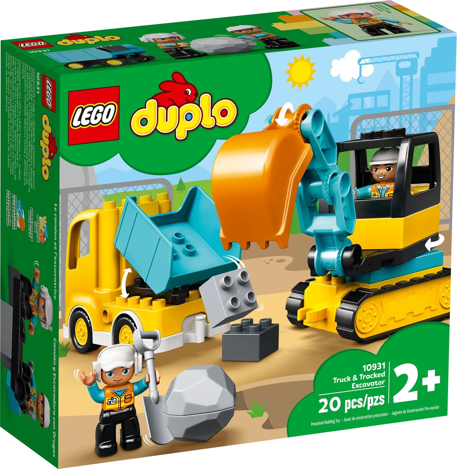 LEGO DUPLO - Lastbil og gravemaskine på larvefødder (10931)