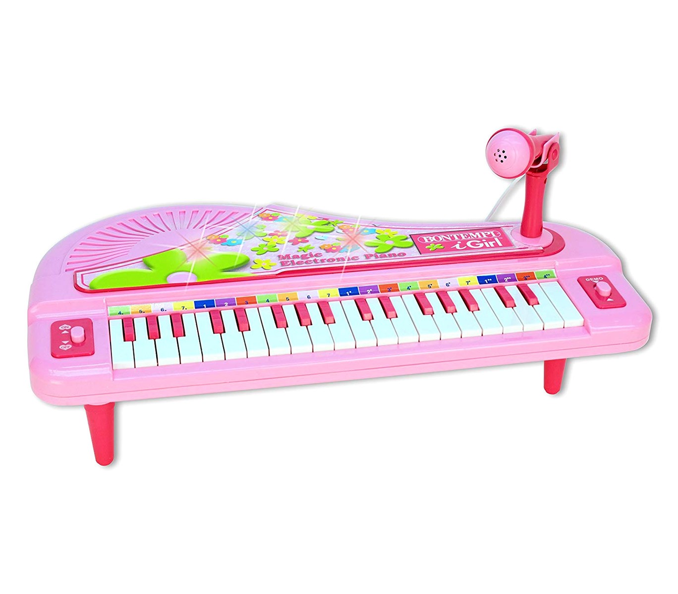 Lille piano med mikrofon og Lys effekt (40102071)