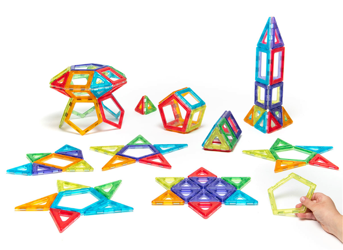 MAG Polydron | Transparent | 100 dele