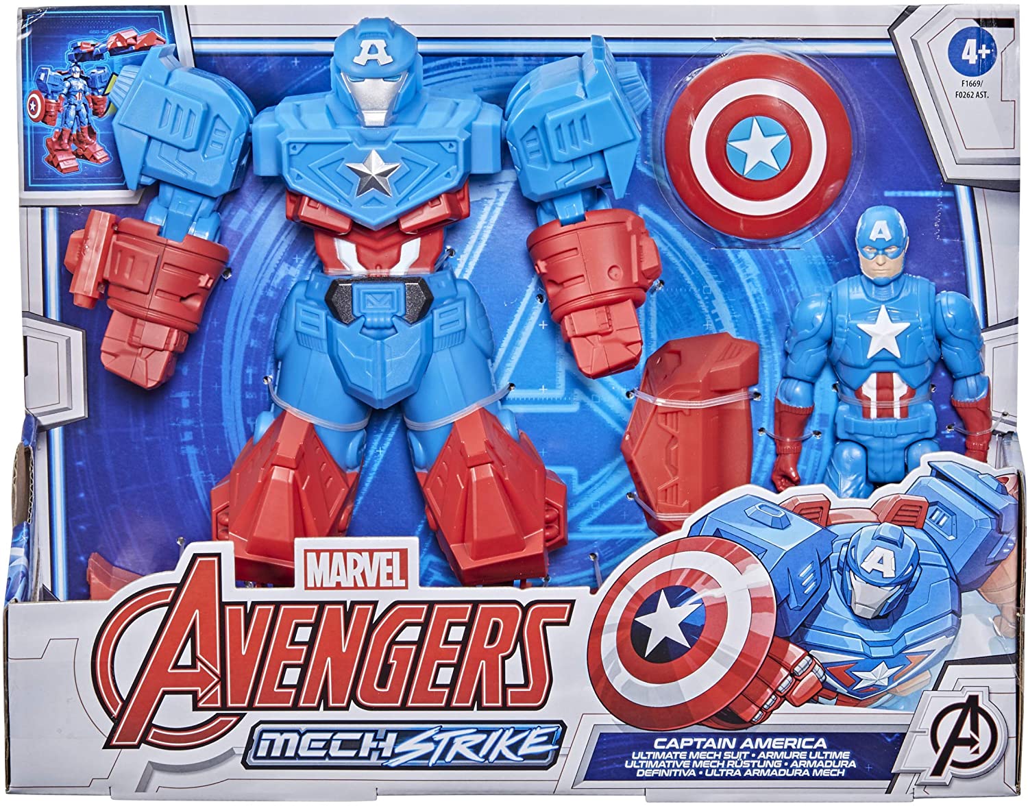 Marvel Avengers - Mech Strike 15cm - Captain America Ultimate Mech Suit (F1669)