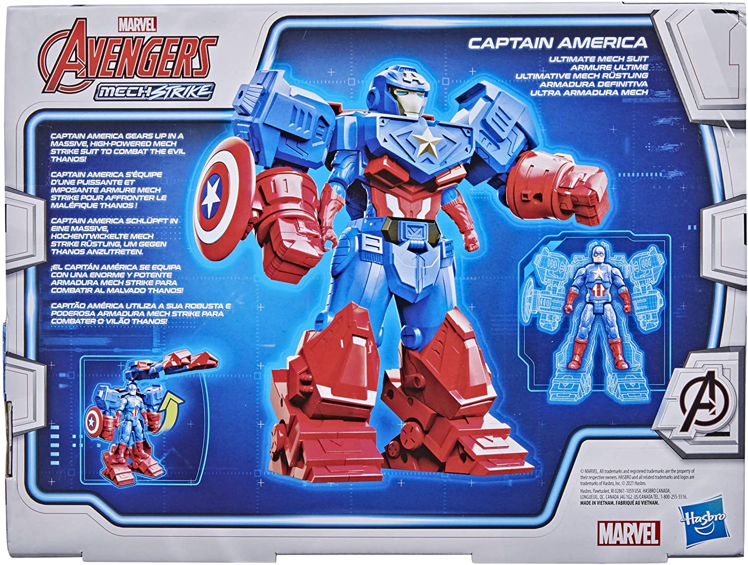 Marvel Avengers - Mech Strike 15cm - Captain America Ultimate Mech Suit (F1669)