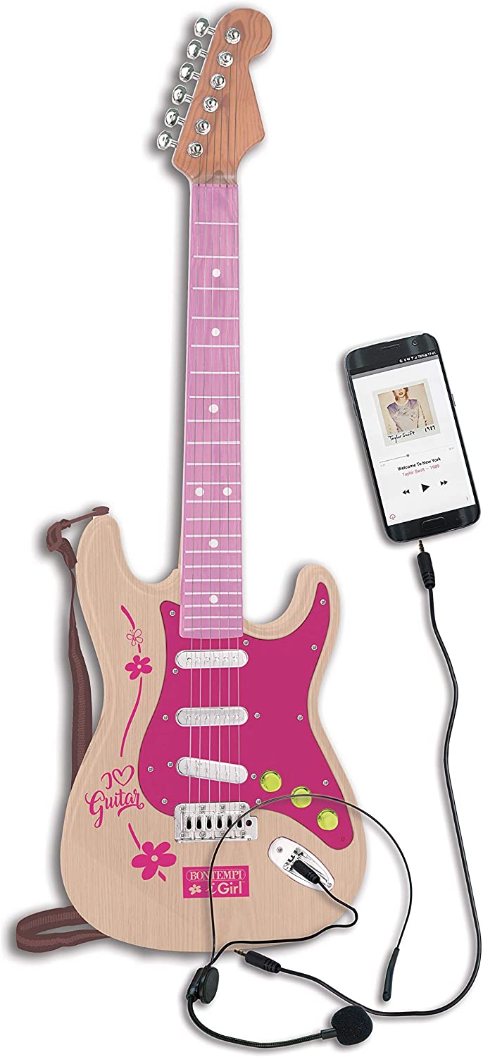 Pink elektronisk rock guitar