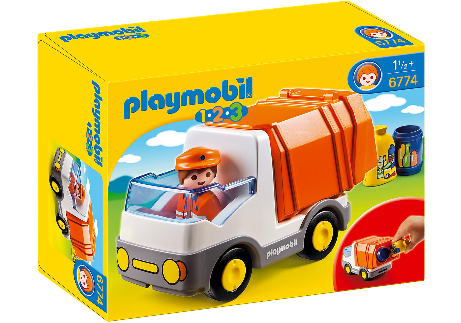Playmobil 1.2.3 - Skraldebil (6774)