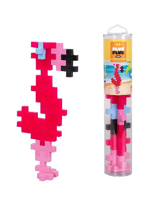 Plus-Plus BIG i rør - Flamingo, 15 stk