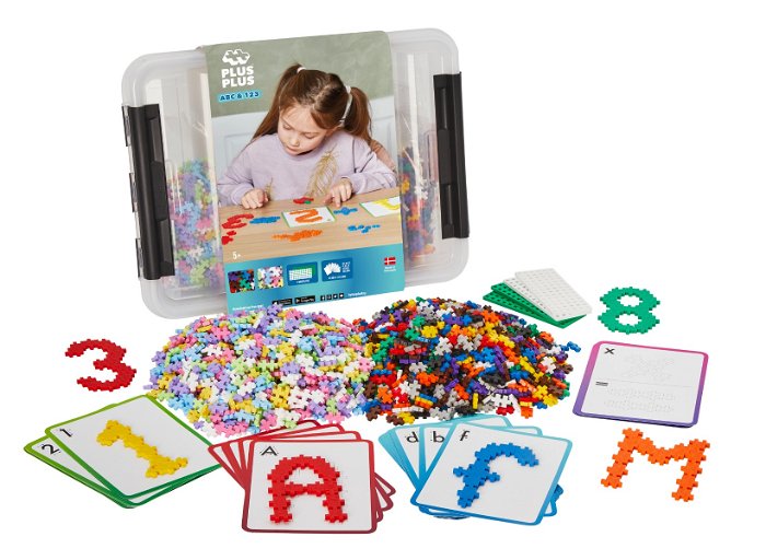 Plus-Plus ABC + 123 Mix inkl. kasse, 2.000 stk