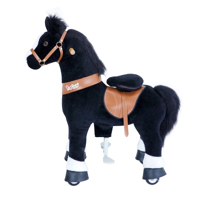 Rid Selv - Hest, sort m. hvid blis, Small