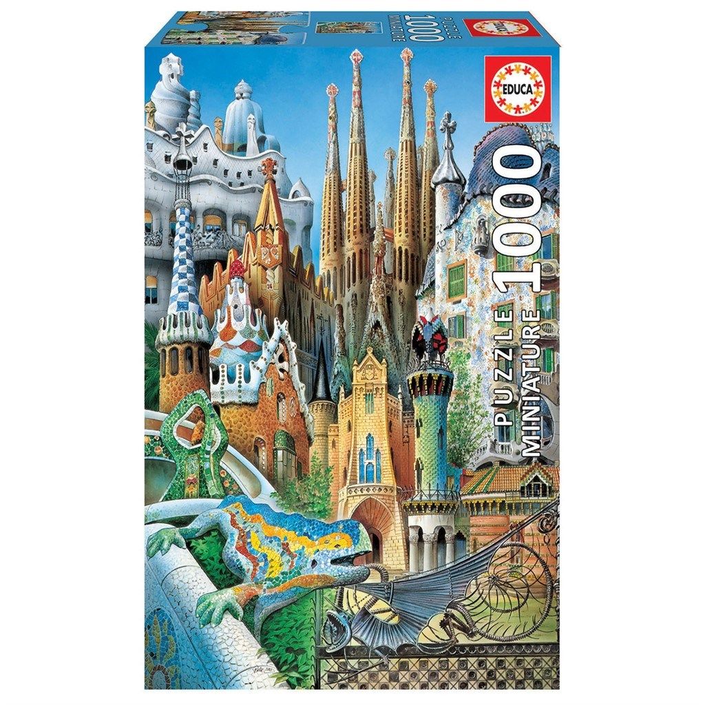 Puslepil 1000 brikker- Gaudi Collage - Miniature (011874)