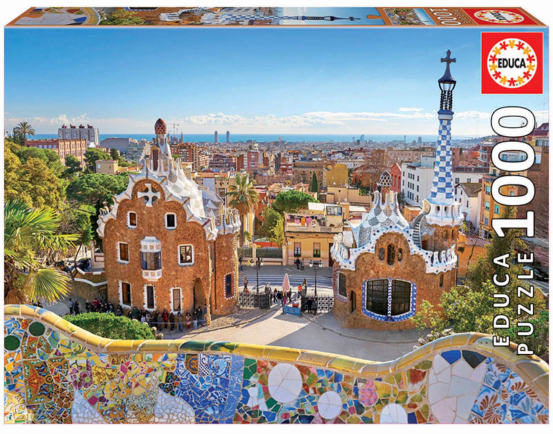 Puslespil 1000 Brikker - Park Güell, Barcelona