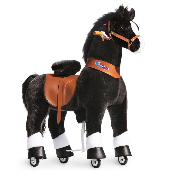 Rid Selv - Hest, sort m. hvid blis, M/L