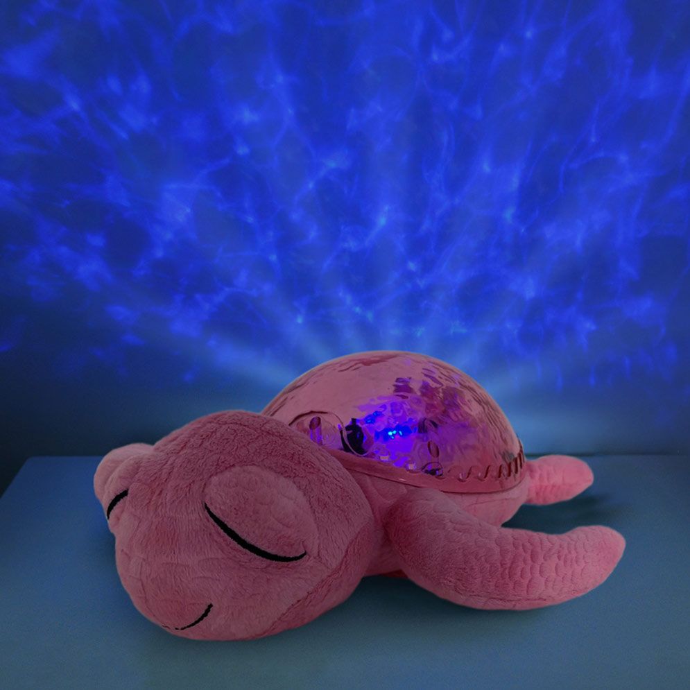 Skildpadde Natlampe med lyd og lys - Tranquil Turtle Pink (CB7423-PK)