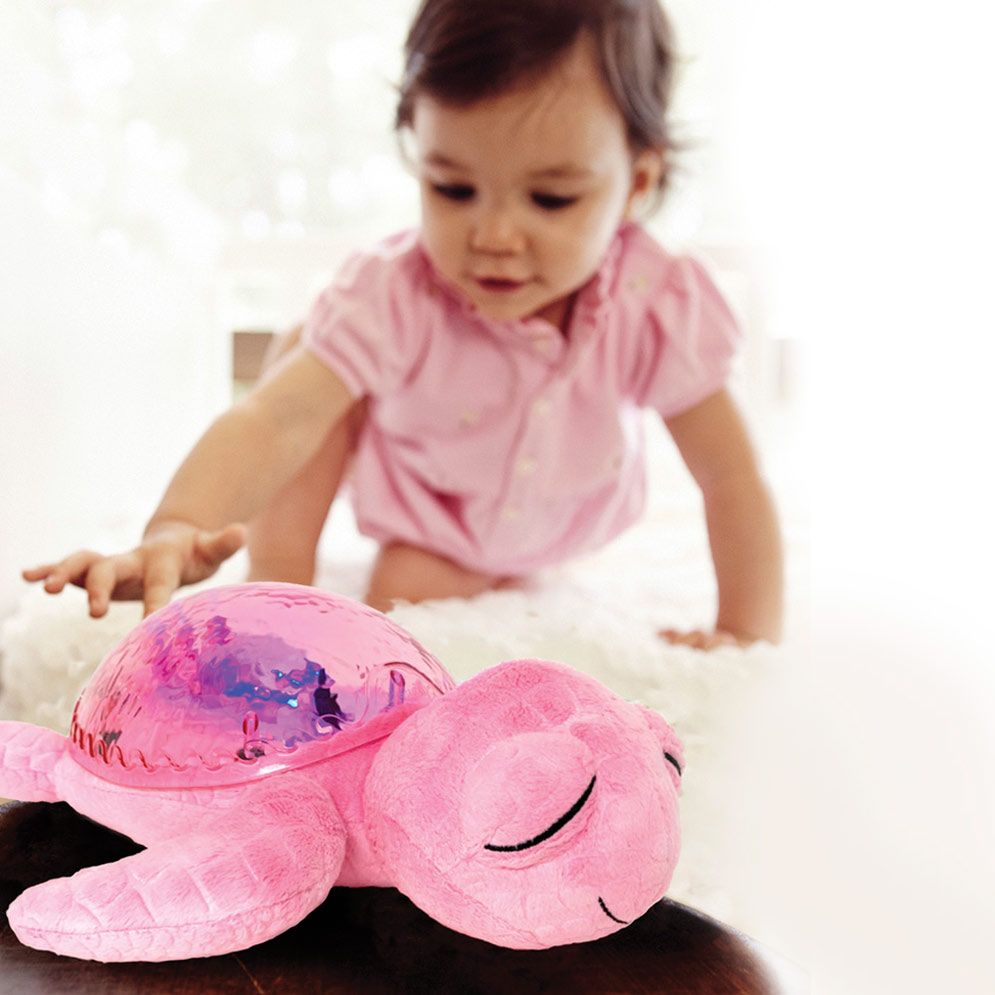 Skildpadde Natlampe med lyd og lys - Tranquil Turtle Pink (CB7423-PK)