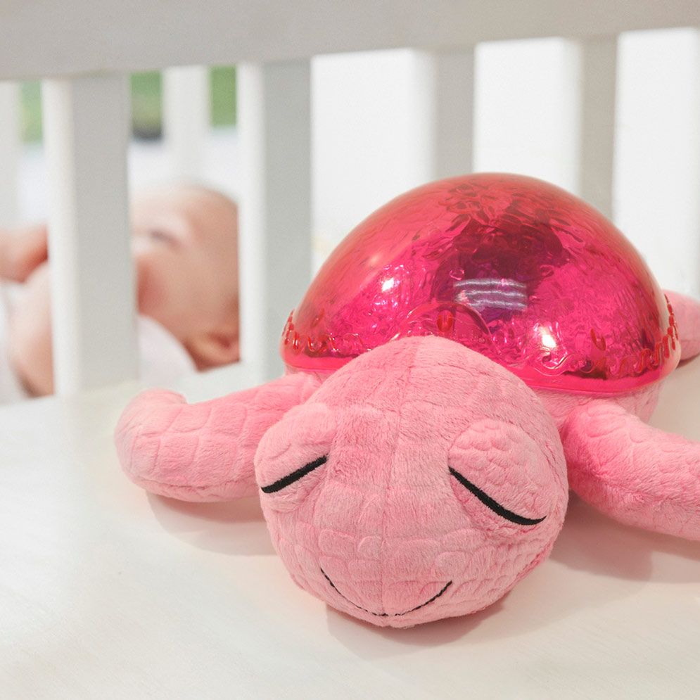 Skildpadde Natlampe med lyd og lys - Tranquil Turtle Pink (CB7423-PK)