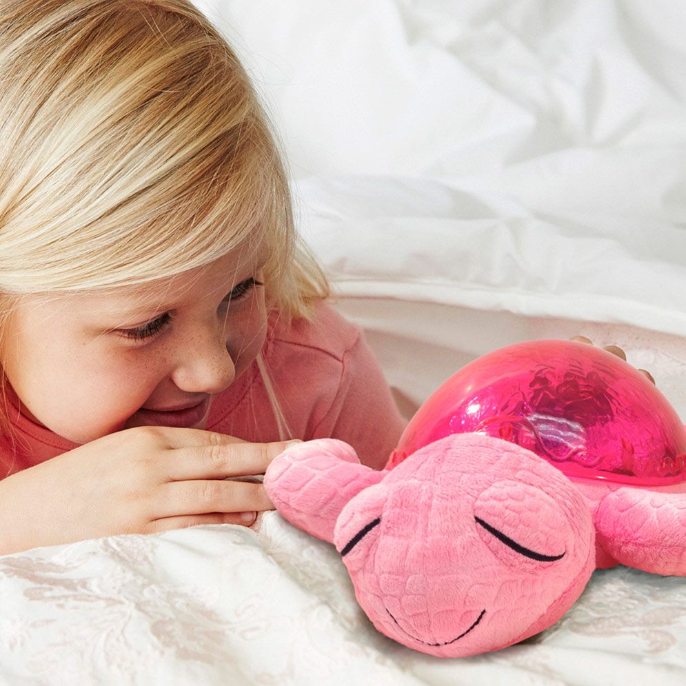 Skildpadde Natlampe med lyd og lys - Tranquil Turtle Pink (CB7423-PK)