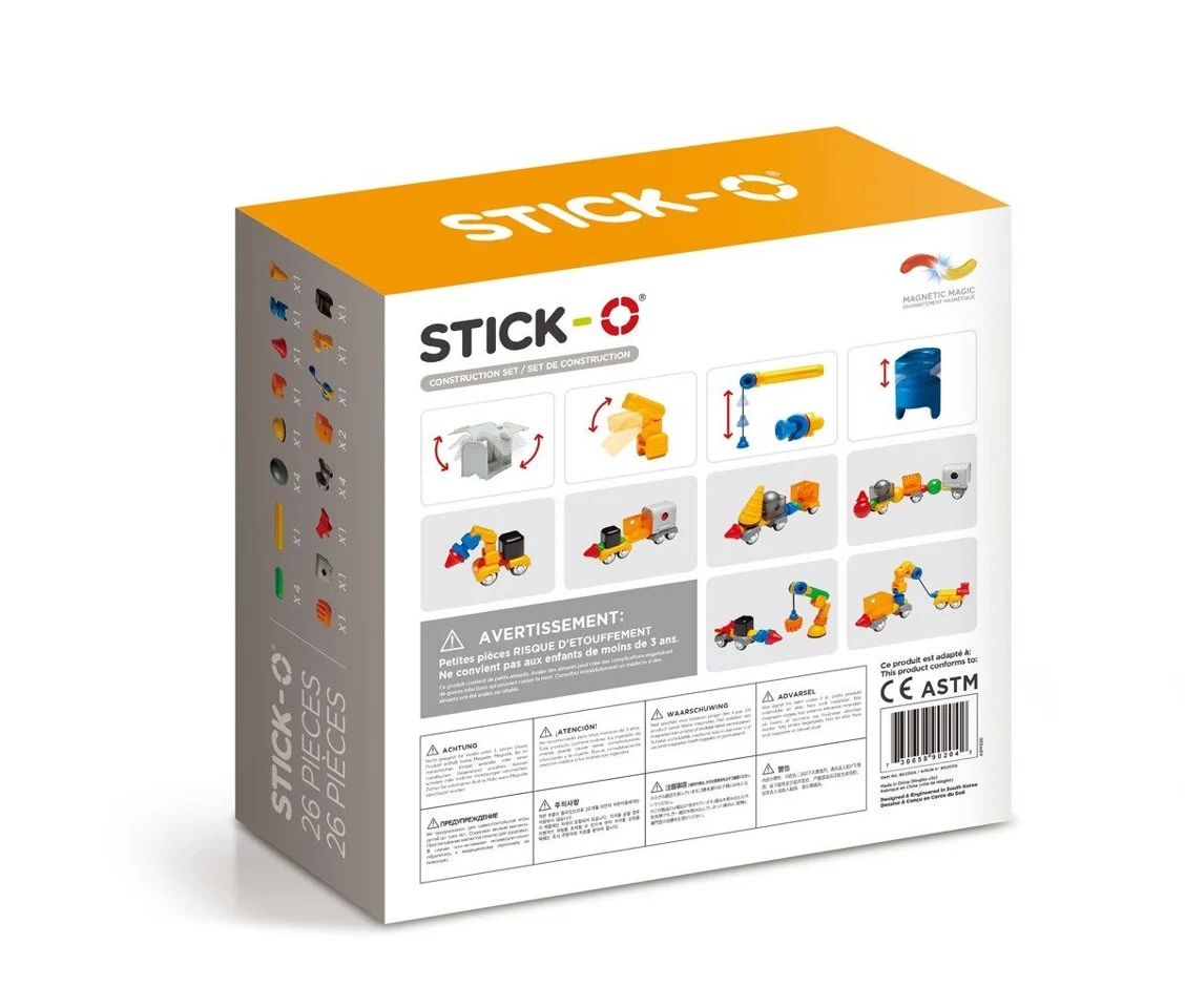 Stick-O - Byggeplads Sæt, 26 dele (902004)