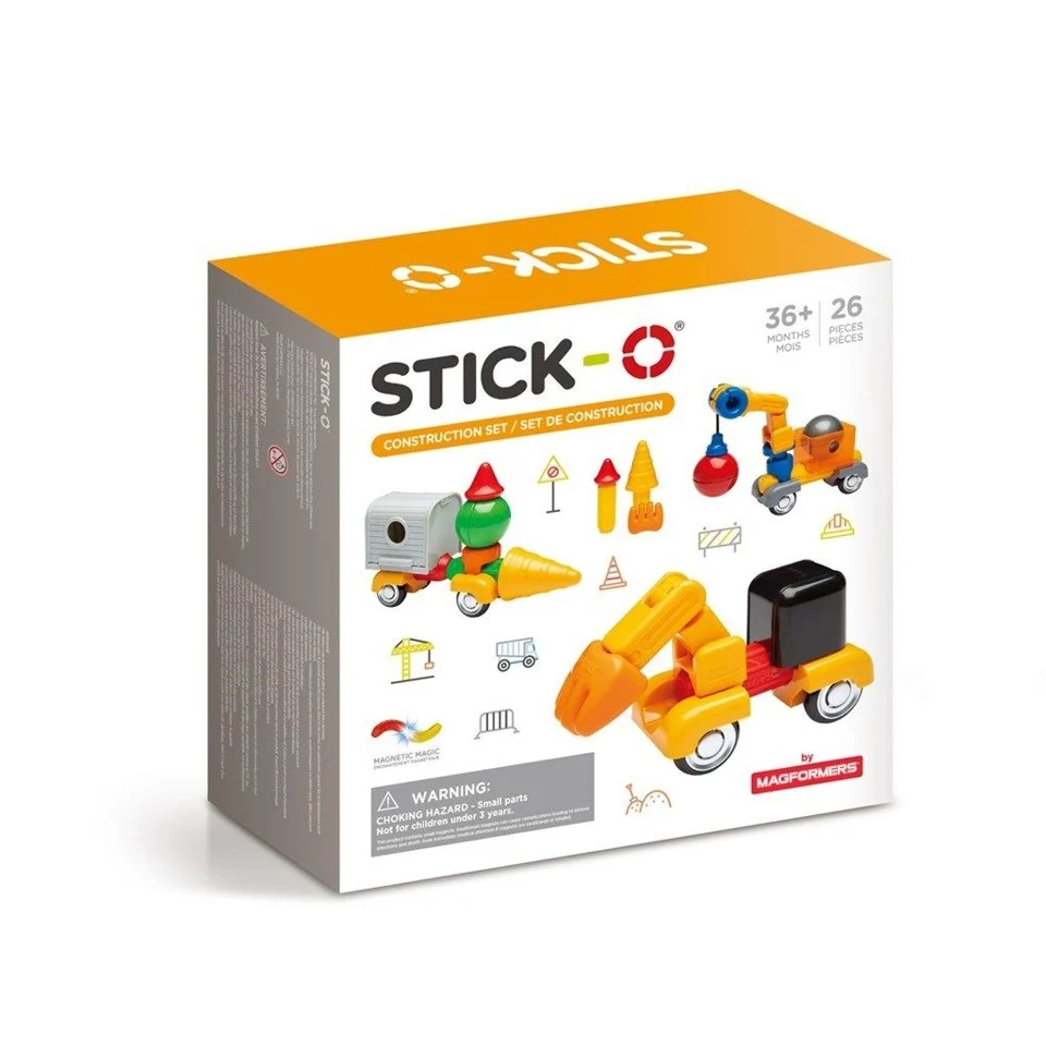 Stick-O - Byggeplads Sæt, 26 dele (902004)
