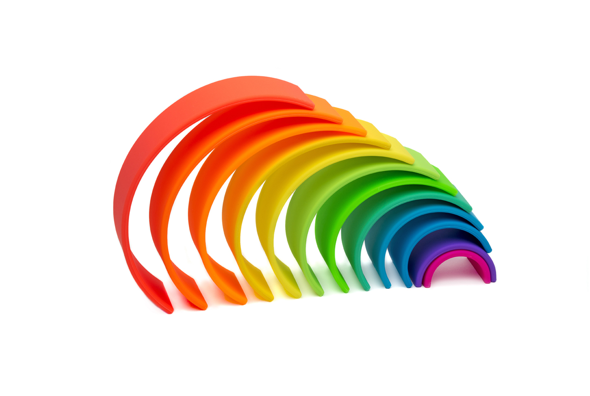 Stor regnbue - Neon, 12 stk