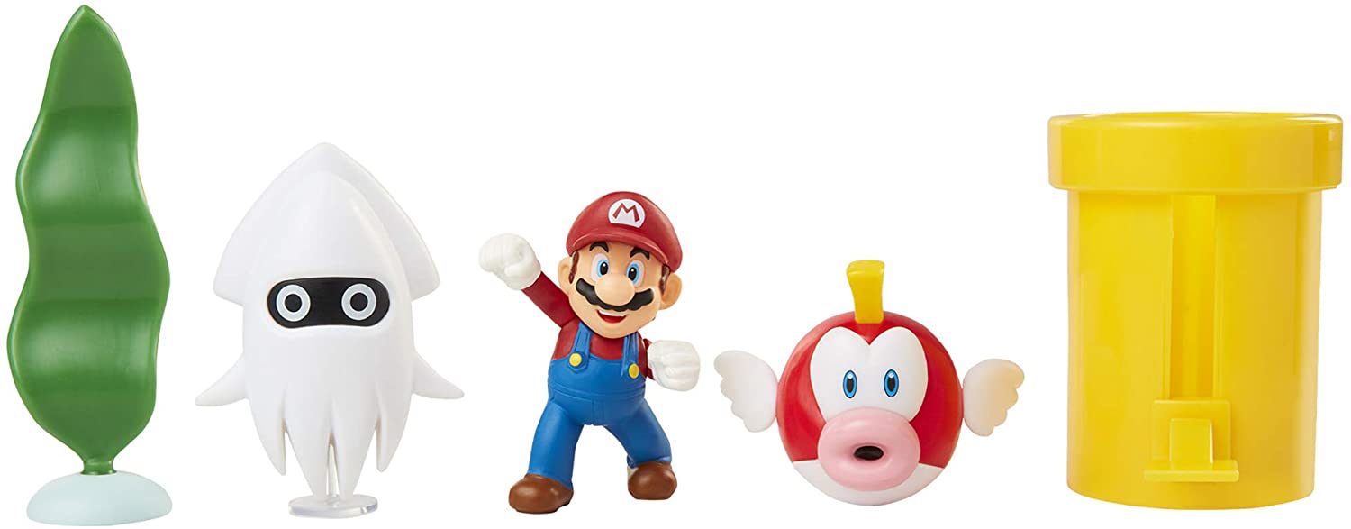 Super Mario - Undervandsdiorama-figursæt
