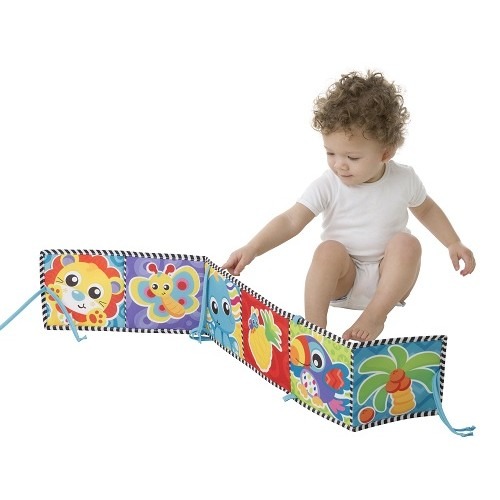Tummy Time vendbar bog m/spejl