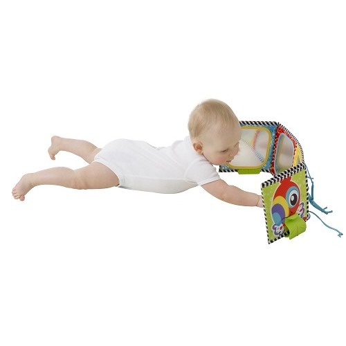 Tummy Time vendbar bog m/spejl