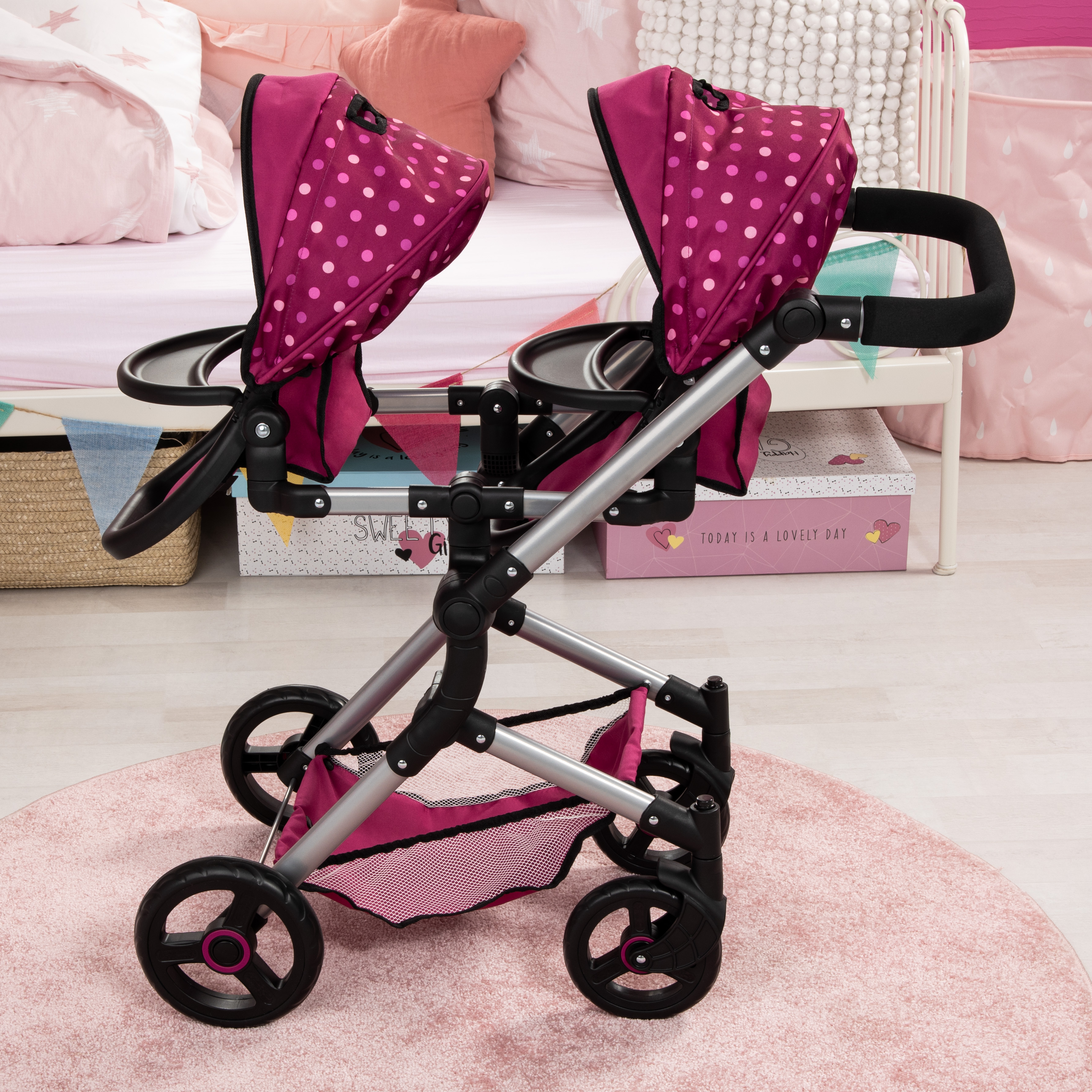 Tvillinge Klapvogn - Neo - Pink